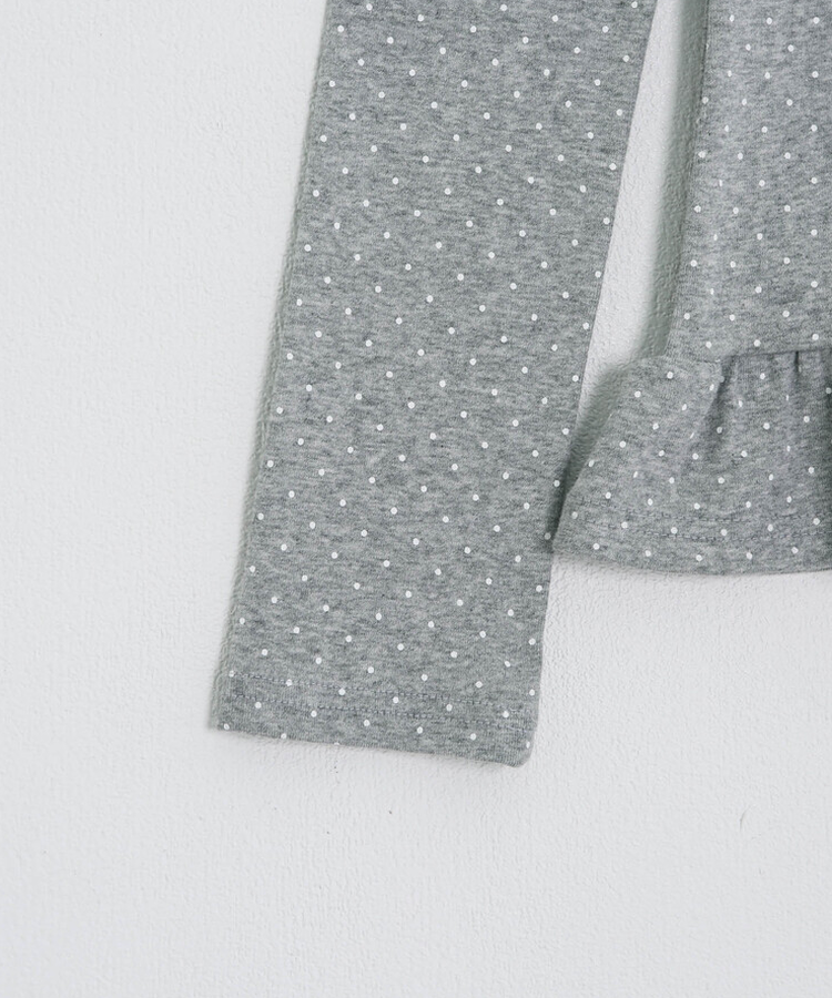 【❤️MADE】도트 프릴 긴팔 티셔츠