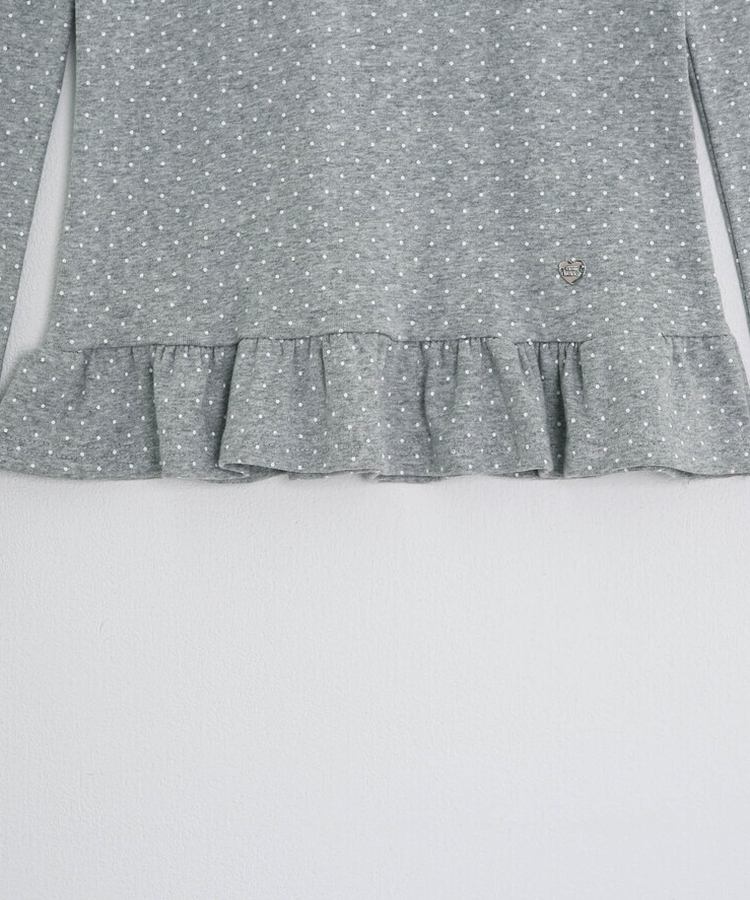 【❤️MADE】도트 프릴 긴팔 티셔츠