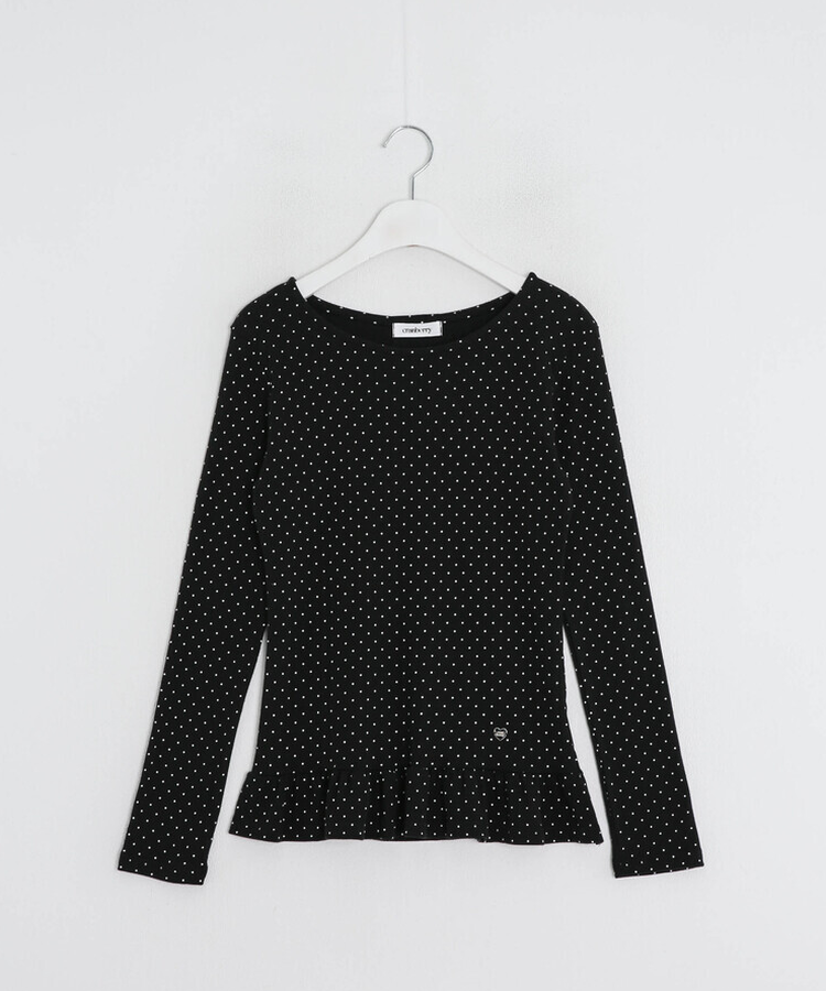 【❤️MADE】도트 프릴 긴팔 티셔츠