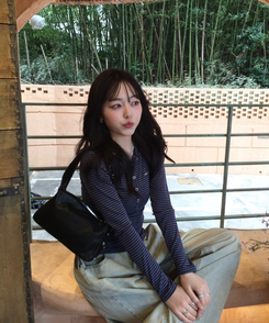 【❤️MADE】スナップボタンフードロンT NAVY