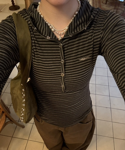 【❤️MADE】スナップボタンフードロンT BLACK