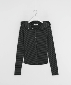 【❤️MADE】スナップボタンフードロンT