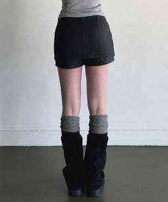ストライプミニスカートパンツ CHARCOAL