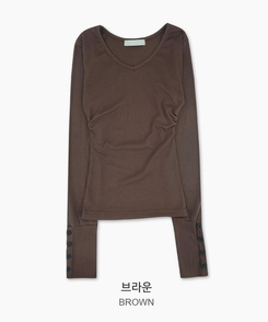 Vネックデイリー長袖Tシャツ(7color)