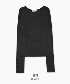 Vネックデイリー長袖Tシャツ(7color)