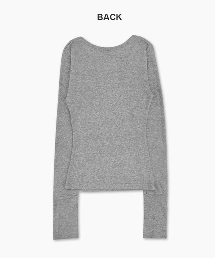 Vネックデイリー長袖Tシャツ(7color)