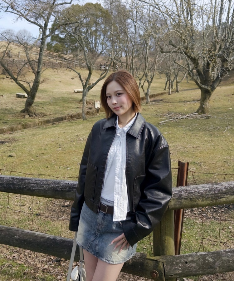 스트라이프 긴팔 셔츠 아이보리