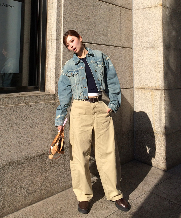 セミバルーンワイドパンツ BEIGE