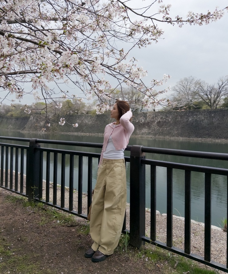 セミバルーンワイドパンツ BEIGE