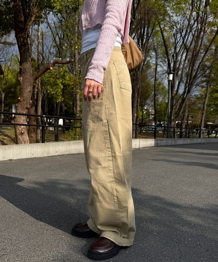 セミバルーンワイドパンツ BEIGE