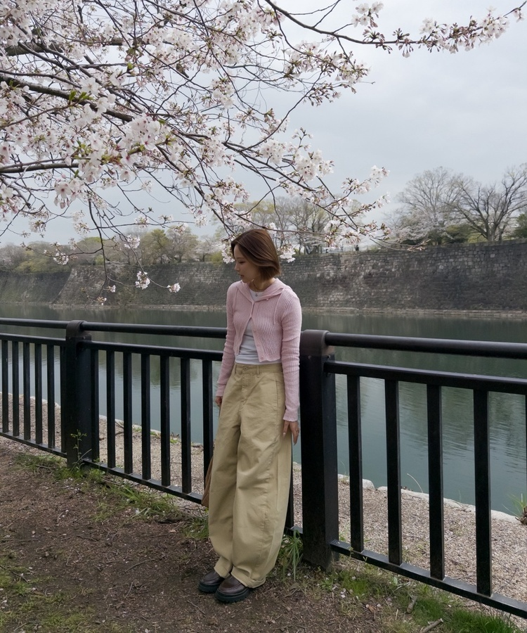 セミバルーンワイドパンツ BEIGE