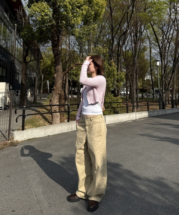 セミバルーンワイドパンツ BEIGE
