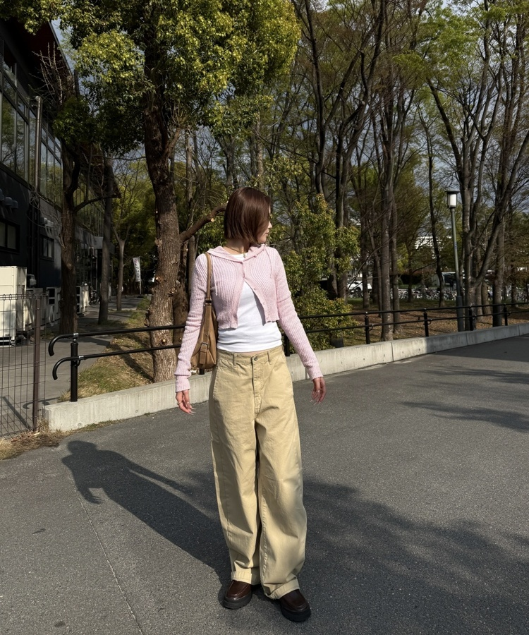 セミバルーンワイドパンツ BEIGE