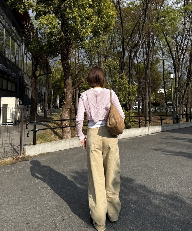 セミバルーンワイドパンツ BEIGE