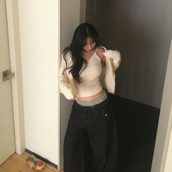 スリムニットクロップカーディガン(5color) IVORY