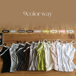 レースレイヤードキャミソール(8color)