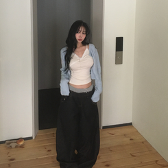 レースレイヤードキャミソール(8color) CREAM