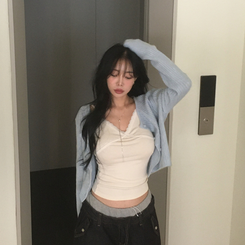 レースレイヤードキャミソール(8color) CREAM