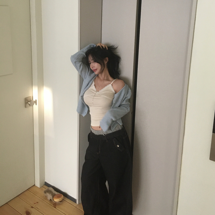 レースレイヤードキャミソール(8color) CREAM