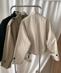 ハイネックバックルトレンチクロップジャケット