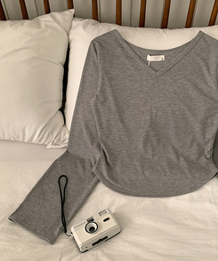 【ROUND/V-NECK】カバー長袖Tシャツ