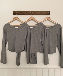 【ROUND/V-NECK】カバー長袖Tシャツ