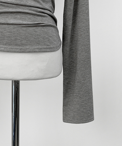 【ROUND/V-NECK】カバー長袖Tシャツ