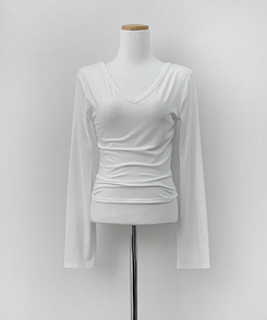 【ROUND/V-NECK】カバー長袖Tシャツ