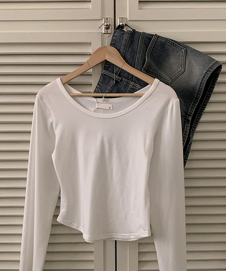 【ROUND/V-NECK】カバー長袖Tシャツ