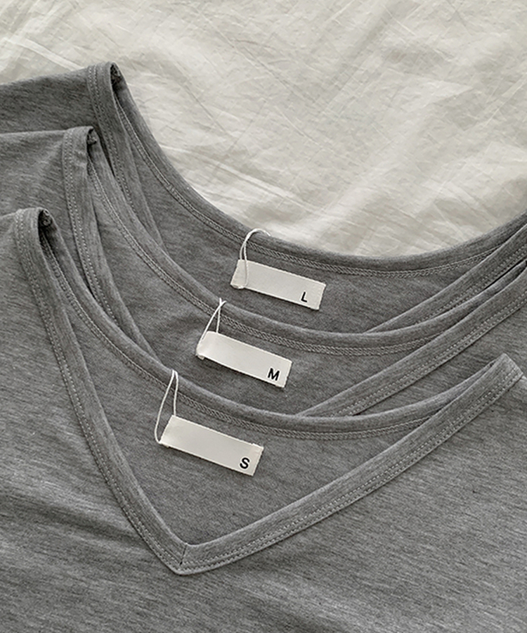 【ROUND/V-NECK】カバー長袖Tシャツ