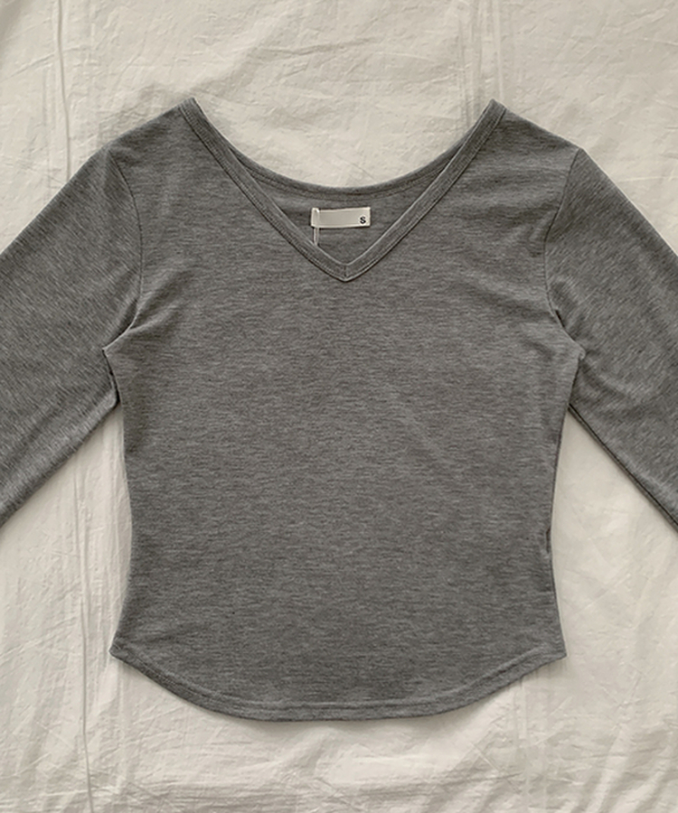 【ROUND/V-NECK】カバー長袖Tシャツ