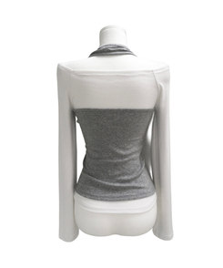 【SET】ボタンホルターキャミソール オフ長袖Tシャツ