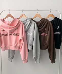 【SET】エンミルクロップバッグレタリングリベットフードジップアップバンディングワイドトレーニングパンツ