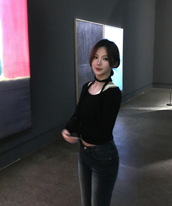 バイカラーレイヤードスリム長袖Tシャツ BLACK