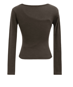 バイカラーレイヤードスリム長袖Tシャツ