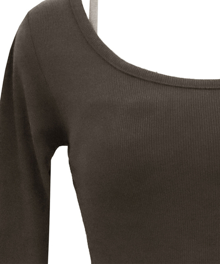 バイカラーレイヤードスリム長袖Tシャツ