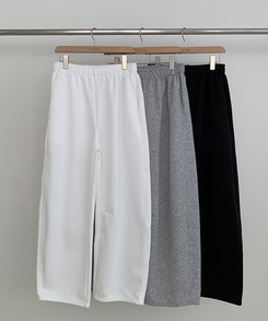 ベルトループ付きスウェットパンツ