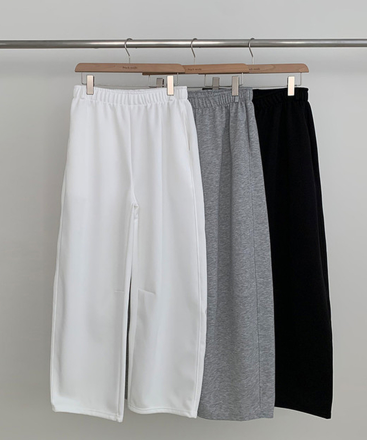 ベルトループ付きスウェットパンツ