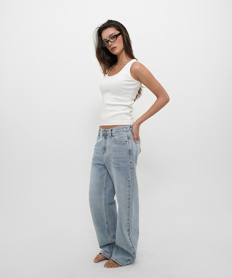 ヴィンテージストレートデニム LIGHT BLUE