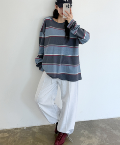 カットワイドトレーニングパンツ WHITE MELANGE