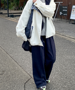 カットワイドトレーニングパンツ NAVY