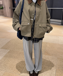 カットワイドトレーニングパンツ GREY