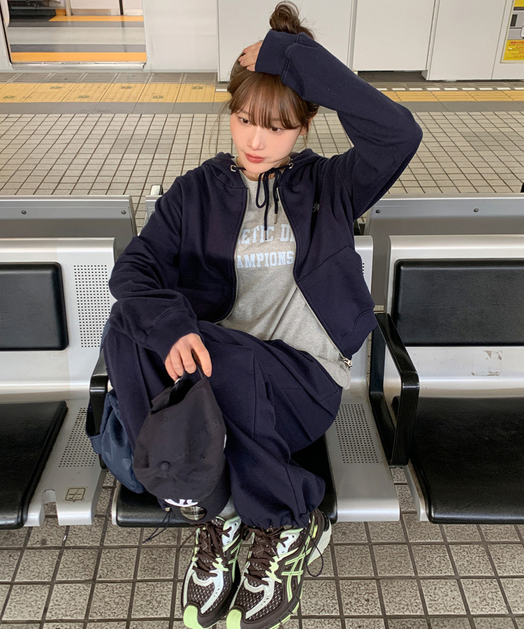 カットワイドトレーニングパンツ NAVY