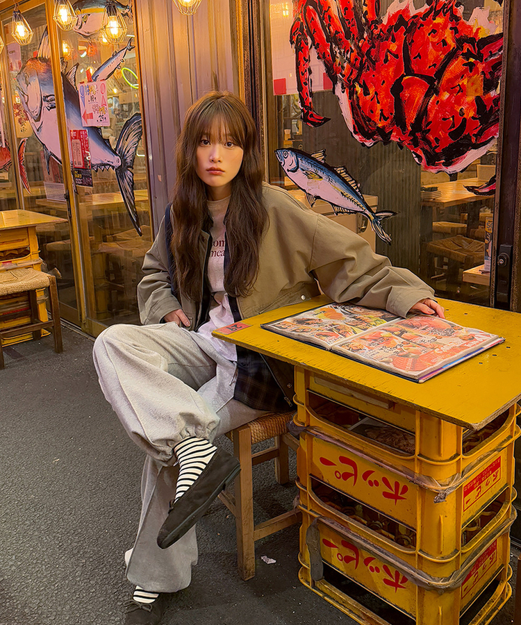 カットワイドトレーニングパンツ GREY