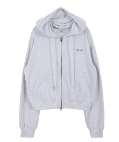 レタリング刺繍フードジップアップ