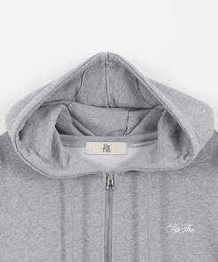 レタリング刺繍フードジップアップ
