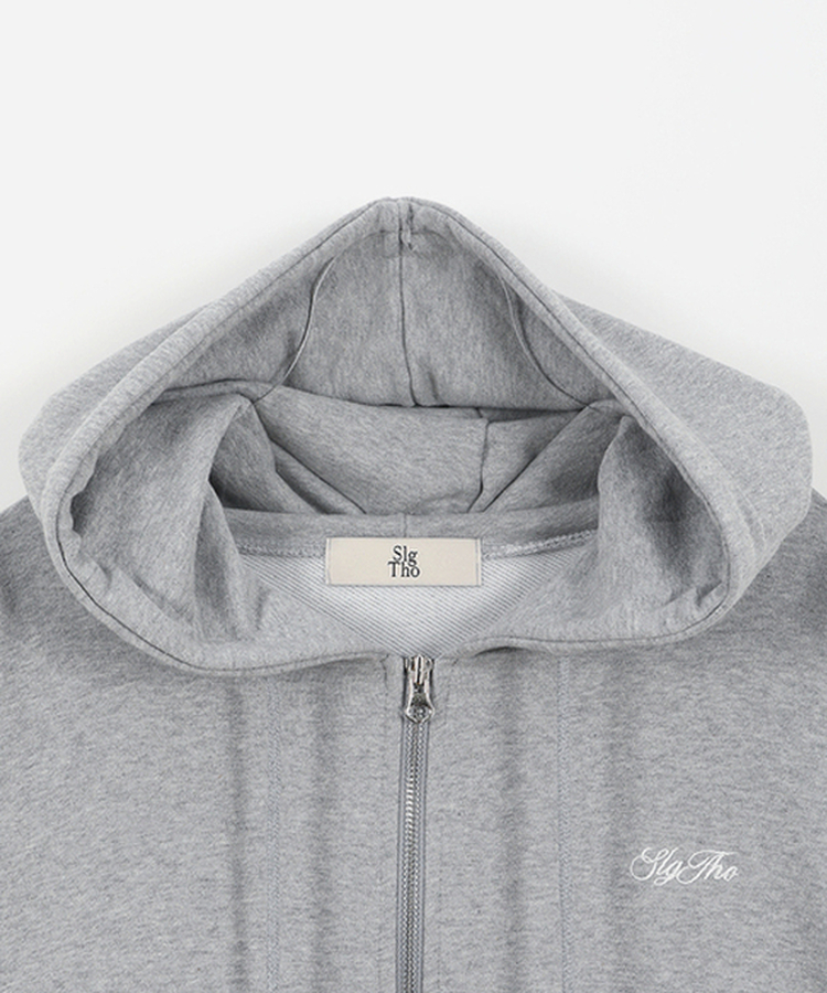 レタリング刺繍フードジップアップ
