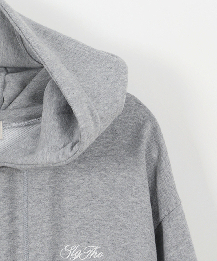 レタリング刺繍フードジップアップ