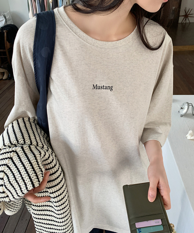 オーバーフィット半袖Tシャツ OAT MELANGE
