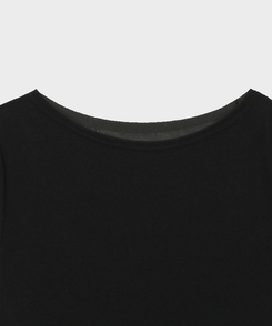 【SET】ドット長袖Ｔシャツ＋シンプル半袖Ｔシャツ